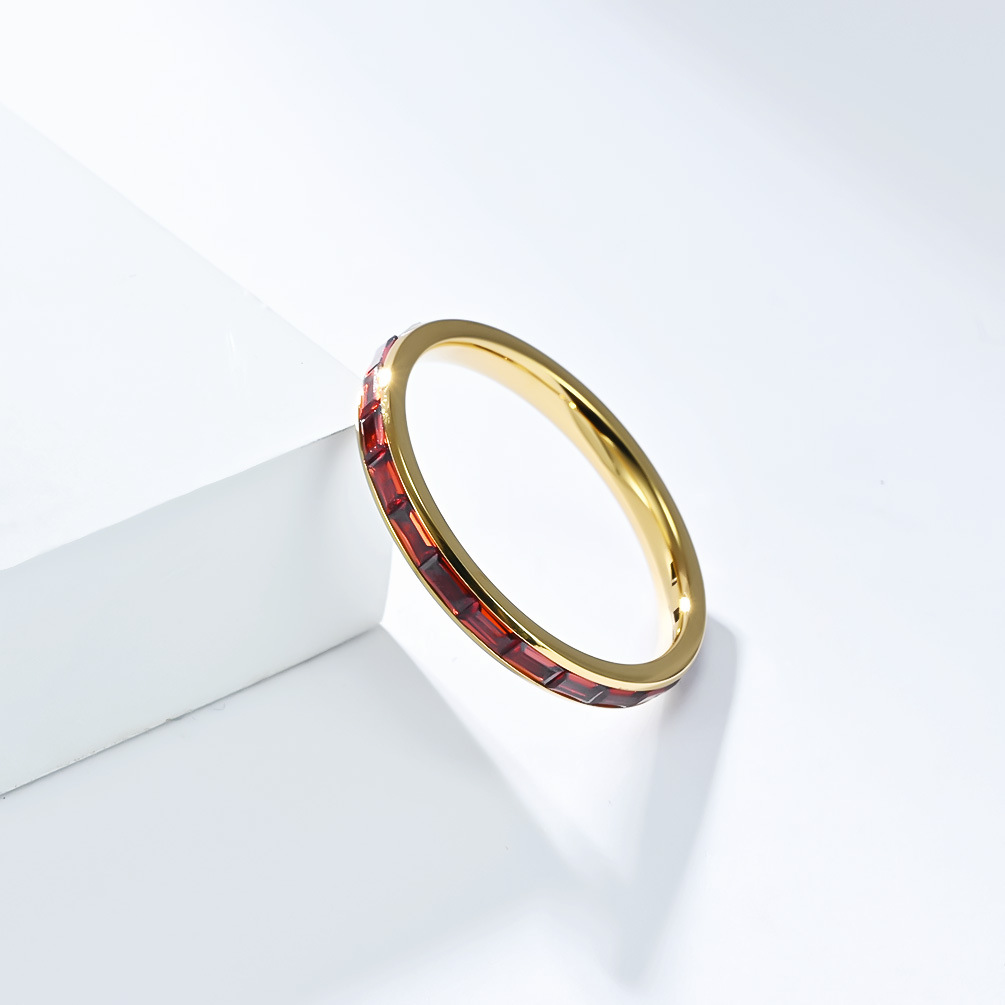 Minimalist Diamond Ring For Women Titanium Steel Elegant Accessory_voghion.com