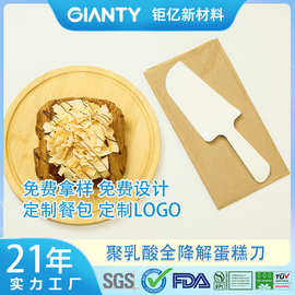 一次性生日蛋糕餐具CPLA降解环保蛋糕刀叉可降解独立包