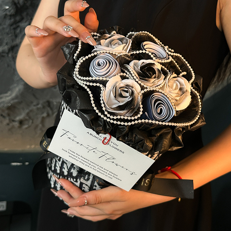 3 bouquets of underwear + cake box + light string