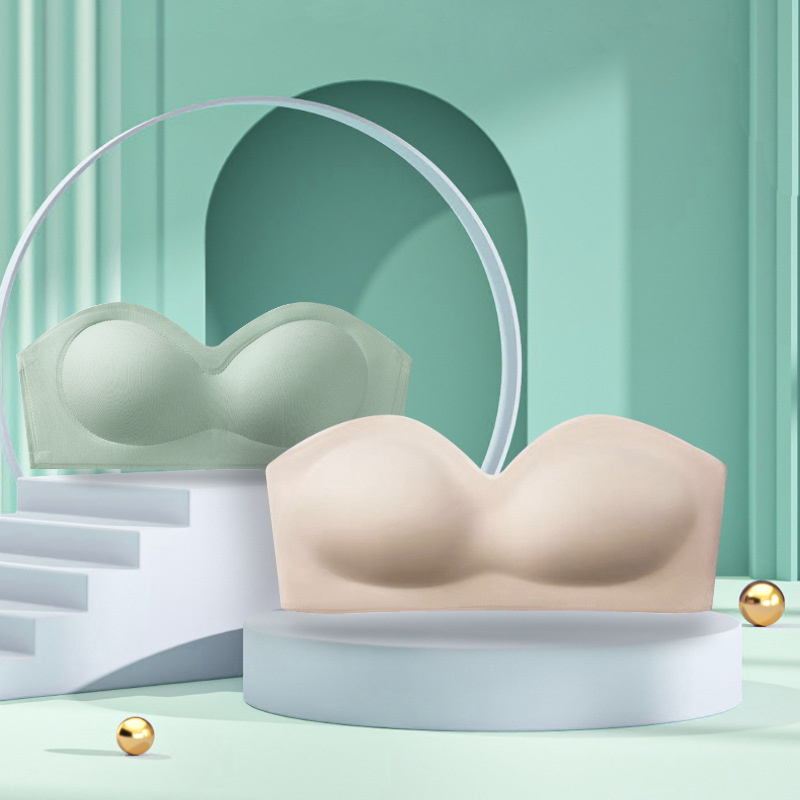 隱形文胸無肩帶內衣桔內同款胸罩聚攏無痕運動女士無鋼圈文胸內衣