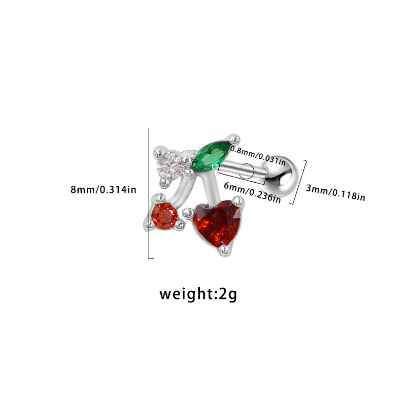 5g Weight Titanium Steel Ear Needle Material Cartilage earrings Classification 1 Piece Quantity Party, Street Occasion Titanium Steel Material Star, Heart Shape, Bow Knot Pattern All Seasons Season Unisex Gender Plating Design Hip-Hop, Streetwear Style 1 Piece Hip-Hop Streetwear Star Heart Shape Bow Knot Plating Titanium Steel Cartilage Earrings 16