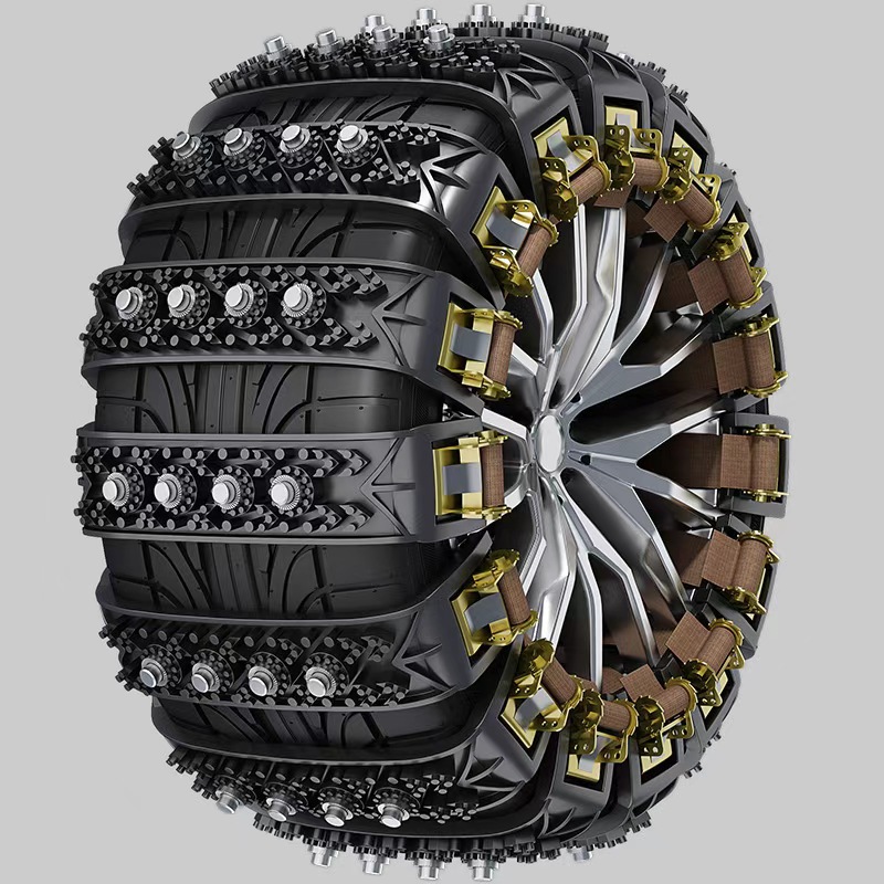 Factory Direct Sales Car Tire Snow Anti-Skid Chains, Universal Emergency Anti-Skid Device for Cars and Off-Road Vehicles, One Piece