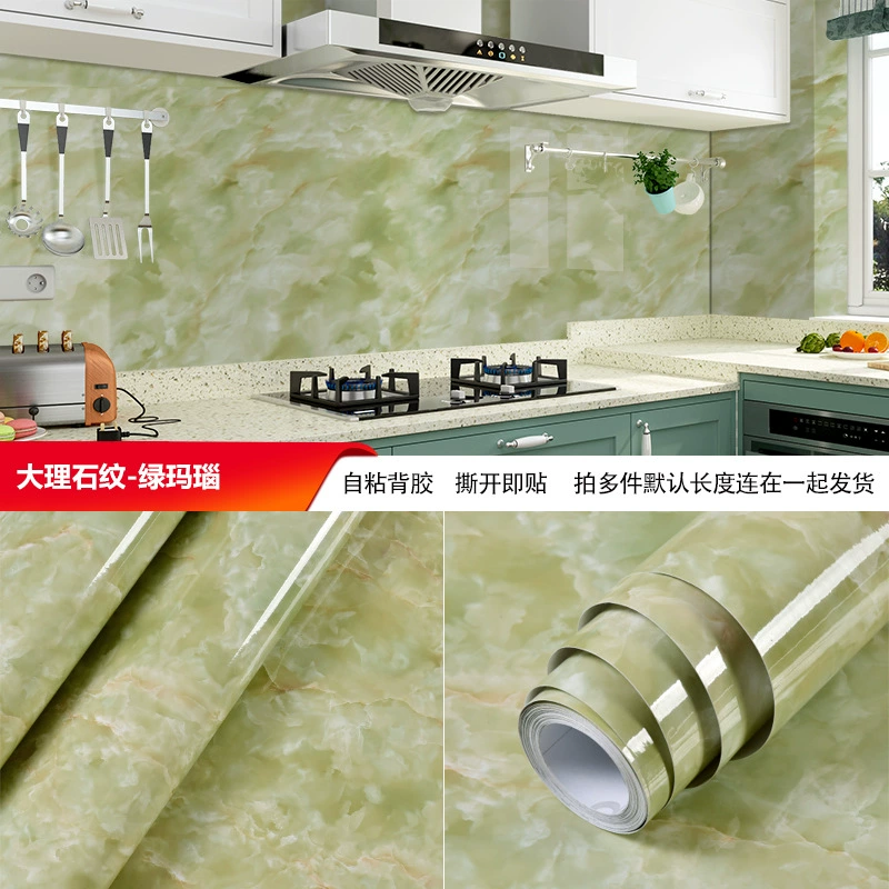 Self-adhesive Marble Vinyl Sticker Roll, Waterproof & Heat‑Resistant, Widths 40–120 cm