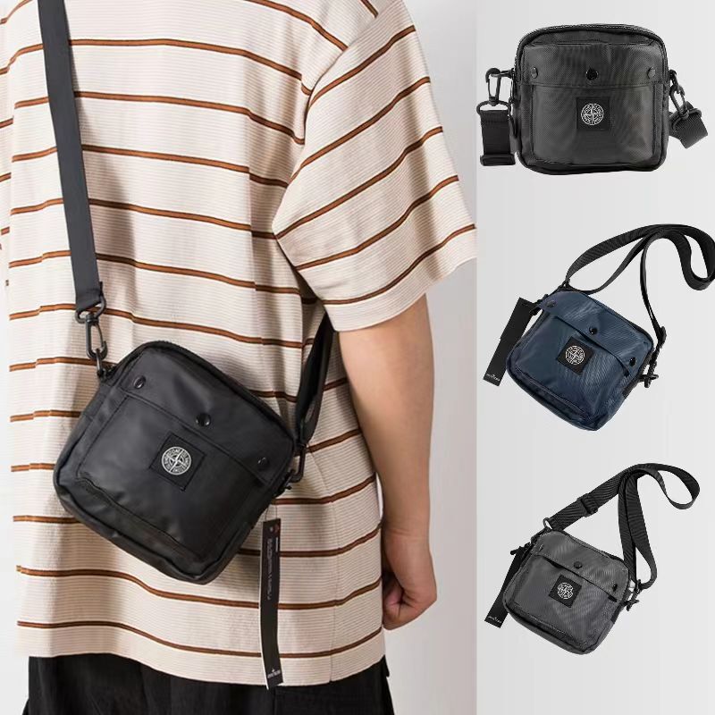 Stone mobile phone bag fashion mini square bag men's and women's waterproof shoulder bag Japanese casual workwear style messenger bag Stone mobile phone bag fashion mini square bag men's and women's waterproof shoulder bag Japanese casual workwear style messenger bag