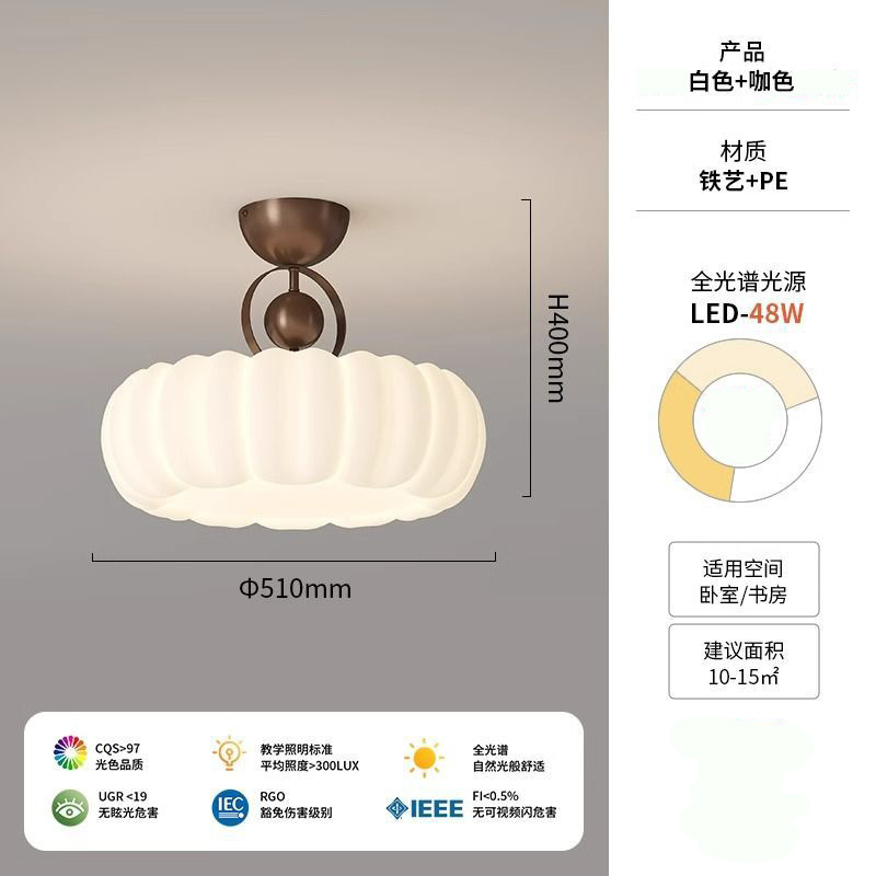 2025 nueva lámpara de techo de dormitorio estilo crema medieval dormitorio principal princesa habitación pluma protección ocular sala de estudio candelabro de restaurante