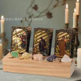 塔罗牌收纳盒木质水晶收纳盒塔罗牌整理箱塔罗牌支架置物架