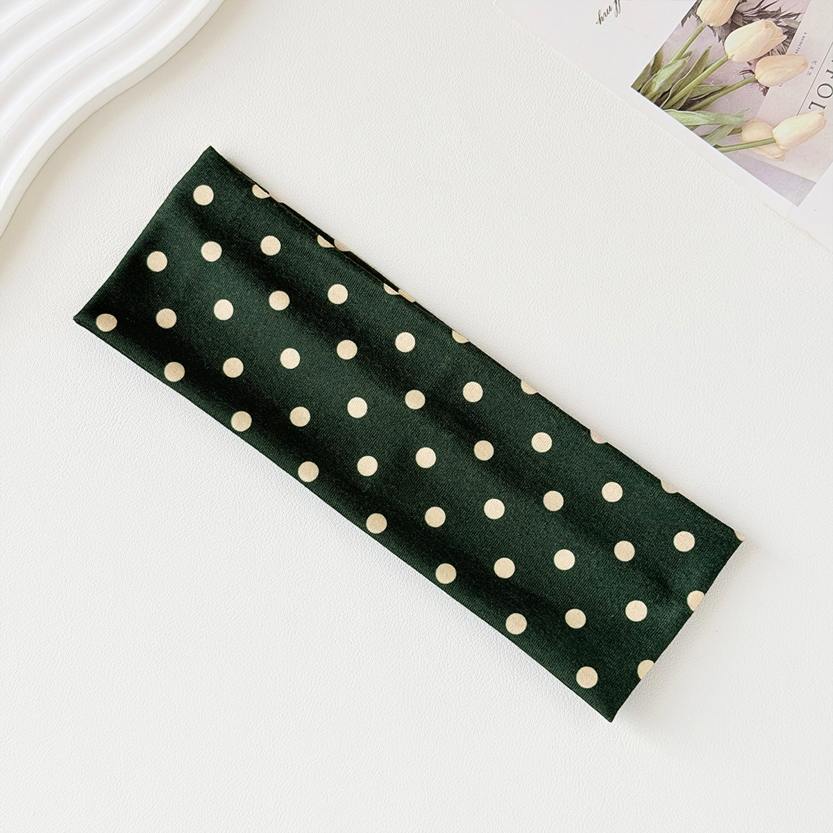 Nuevo punto de onda yoga elástico banda de maquillaje de moda punto banda de cabello adornamiento de cabello deportivo absorción de sudor banda de cabello