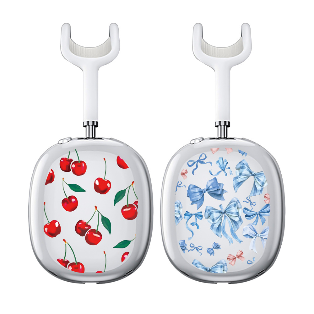 50g Weight iPhone Applicable Brands Headset Protective Sleeve Classification tpu Material Cherry, Bow Knot Pattern Cute Style Tpu Cherry Bow Knot Cute Headset Protective Sleeve Phone Accessories 4