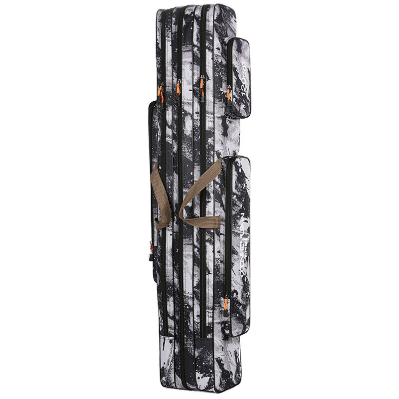 Bolsa de aparejos de pesca de doble capa, bolsa de caña de pescar, bolsa de pesca, bolsa de panza grande de 80cm-1.3m, bolsa de caña de mar, bolsa de aparejos de pesca, fábrica comercial