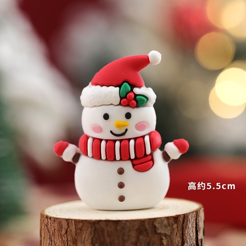 著作権クリスマスケーキ装飾装飾品ソフトゲルクリスマス楽しい老人雪だるまヘラジカクリスマスツリーパーティープラグイン|undefined