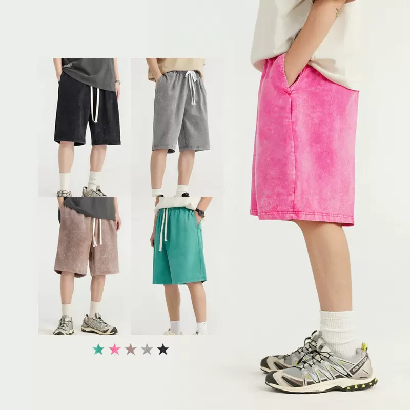 290g重磅纯棉美式短裤男夏季宽松休闲运动裤新款潮牌高级感五分裤