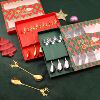 L Cross -border 304 stainless steel spoons cute coffee spoon dessert stir spoon Christmas style elk spoon gift box