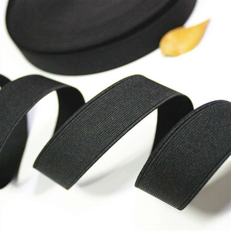 工厂直供现货 平纹松紧带 黑白高速双面加密橡筋锁边 橡筋带