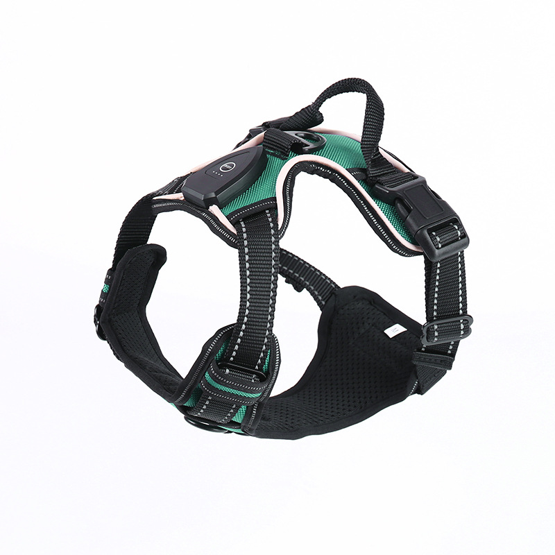 Pet luminoso chaleco LED parpadeo para perros fuera correa de tracción anti-explosión carga USB correa luminosa