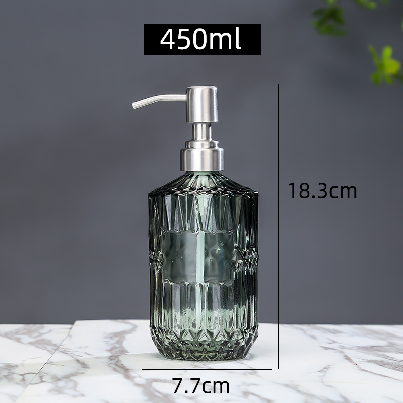 Nordic ins Hotel baño ducha gel sub-botella loción botella de prensa baño desinfectante de manos botella de vidrio al por mayor