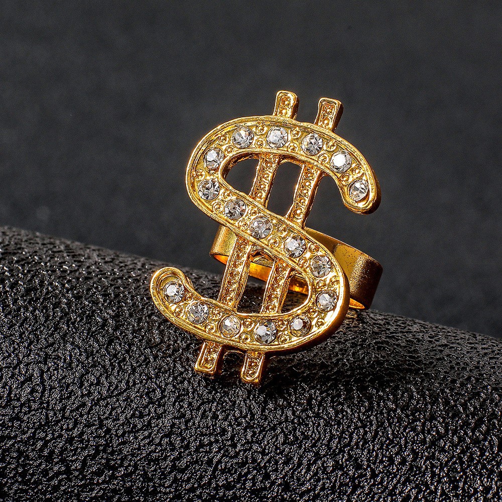 Hip-hop Dollar Ring Für Herren Und Damen Modischer Statement-schmuck_voghion.com