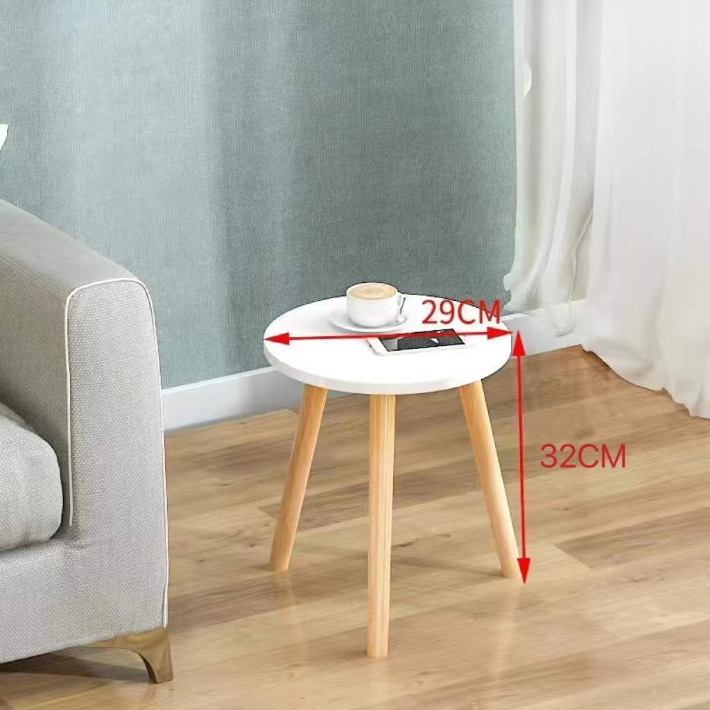 따뜻한 흰색 [둥근 단층 30*30*32] 단단한 나무 심플 스타일