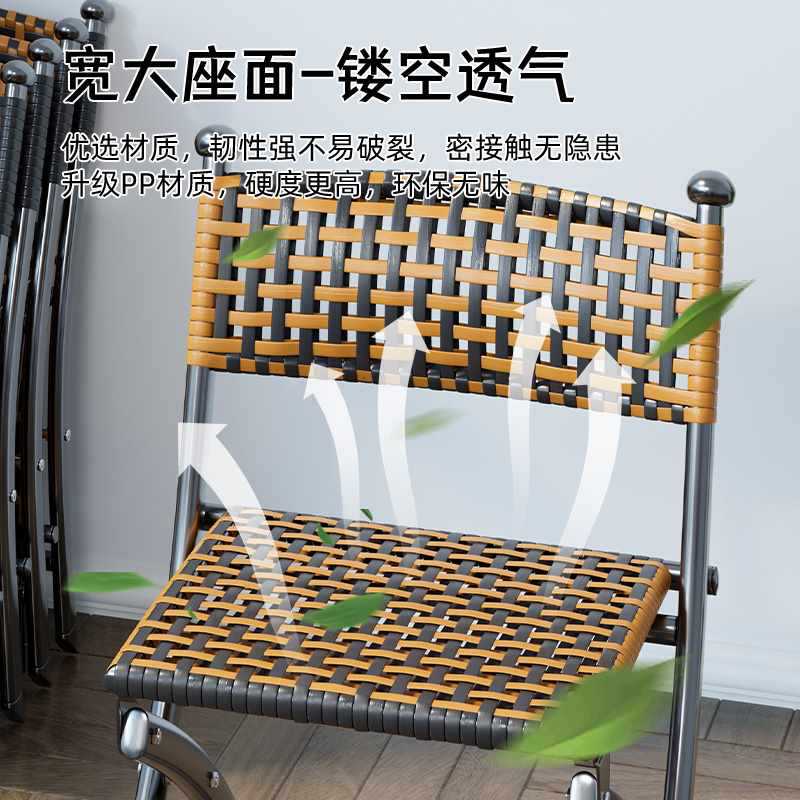 Sillas plegables de balcón casera sillas de caña de plástico respaldo sillas pequeñas sillas al aire libre solo mazza taburetes sillas de comedor