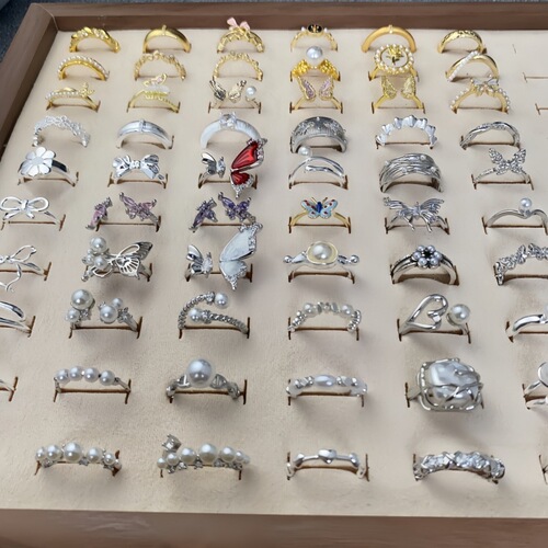Ins-style zirconia butterfly pearl ring with 925 pure silver, non-fading, women's niche light luxury high-end open finger ring trendy