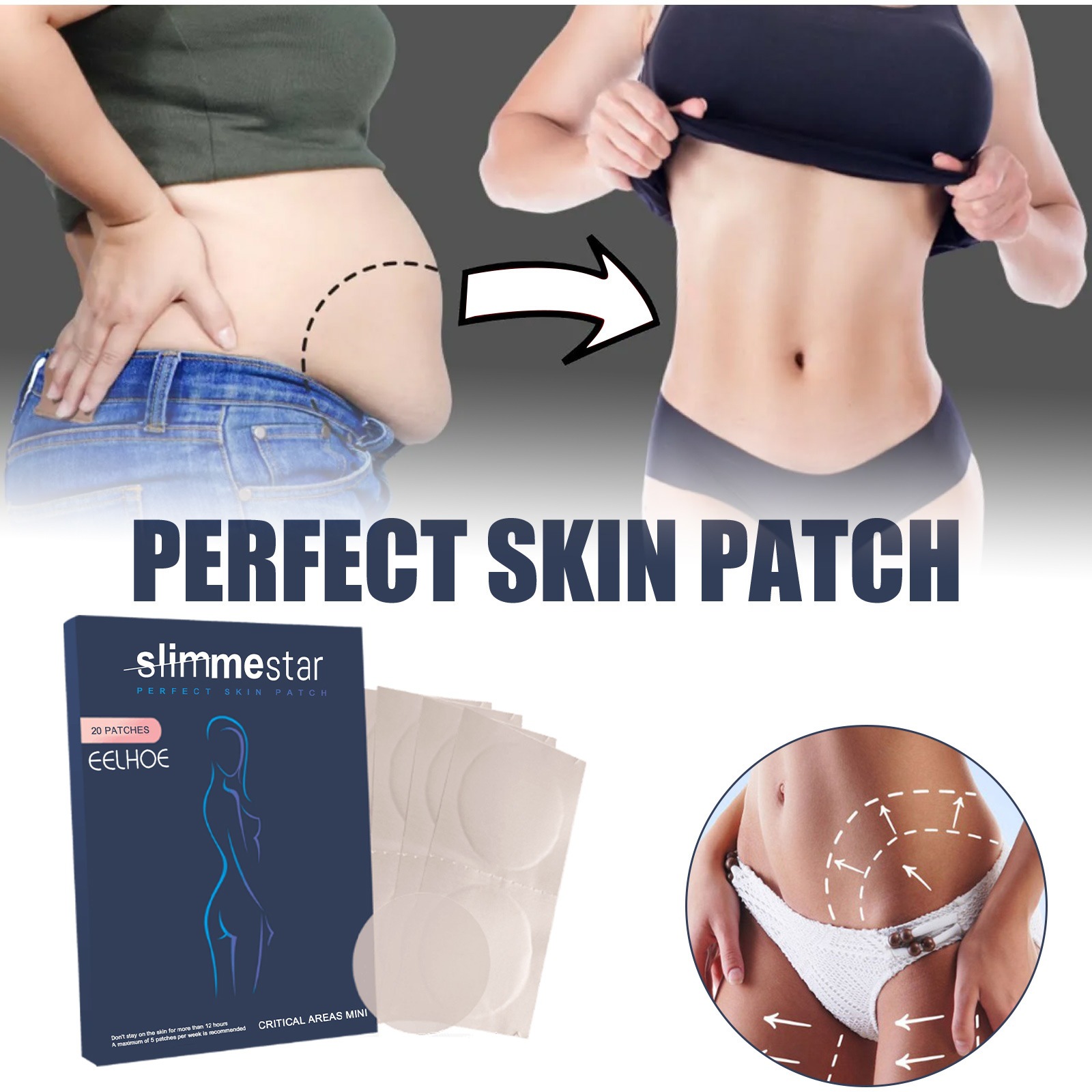 EELHOE Sculpting paste Lazy man cosmetology Slimming compact Bellies Slimming thigh muscle Waist Shaping