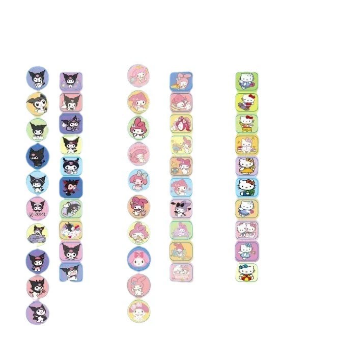 Пользовательные наклейки-сладости оптом Санрио Kuromi Hello Kitty Melody рулон наклеек, ручной учёт, наклейки-закрывающие, необходимая милота