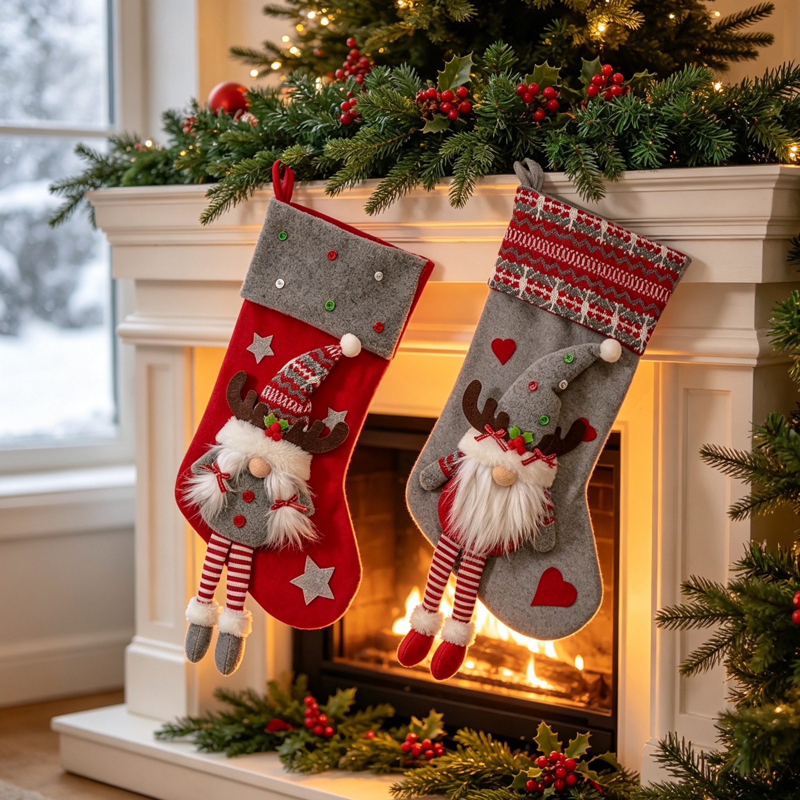 Calcetines de Navidad transfronterizos. Bolsa de regalo. Regalos como calcetines de caramelo, regalos de Navidad, regalos de decoración, etc.