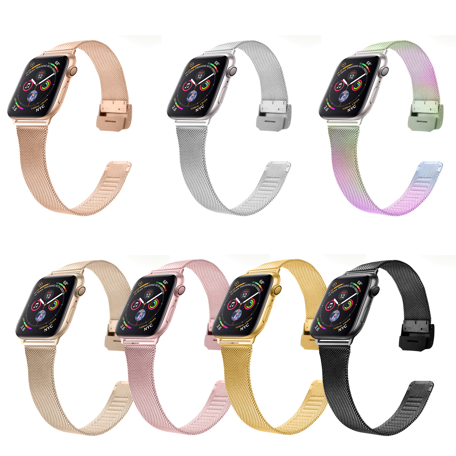 Suitable for iWatch 11/9/8/7/Se/Ultra2 Buckle Milanese Apple T-Shaped Small Waist Strap