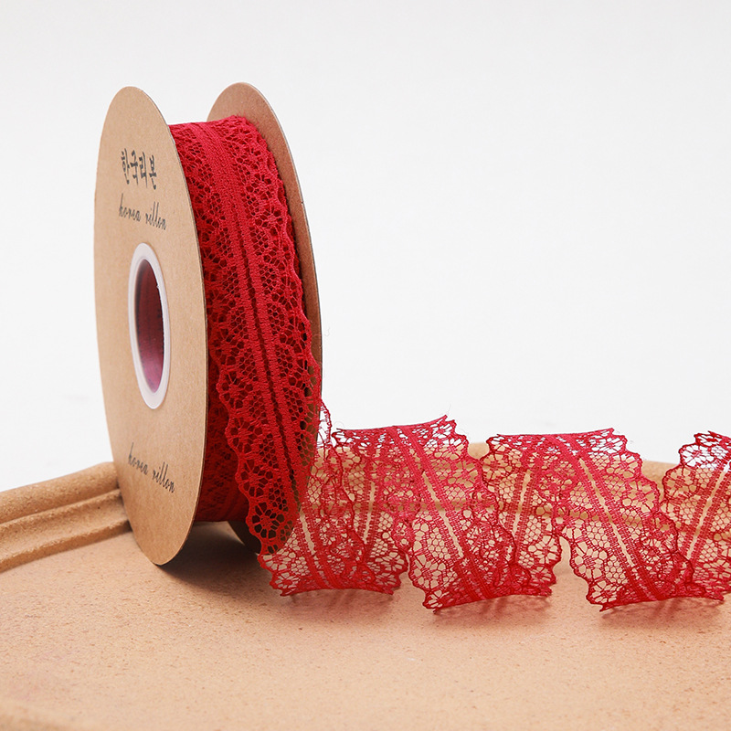 Envases de flores de color sólido de 3cm Cinta de encaje Floristería al por mayor Floristería Envases de flores Material de cinta de embalaje de ramo de bricolaje