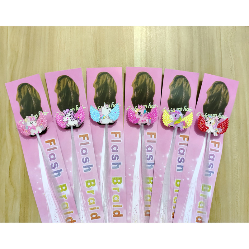 Transfronterizos para brillante mariposa trenzada juguetes de fibra óptica colorida luz nocturna cabello barra barra de baile puesto de productos