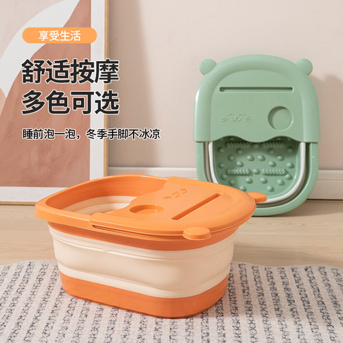 Winter Bestselling Foldable Cat Foot Basin Foot Bath Tub with Foldable Massage Foot Bath Tub Comfortable and Easy to Store Large Bucket