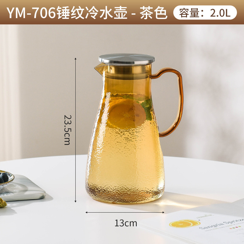 PC冷水壶加厚商用大容量饮料壶餐厅果汁壶酒吧KTV带盖亚克力水壶|undefined