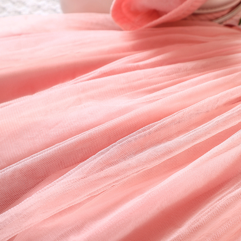 Vêtements pour enfants EW Nouveau produit pour filles Printemps et automne Robe en maille à manches longues en tricot fleuri Q1391-C_voghion.com