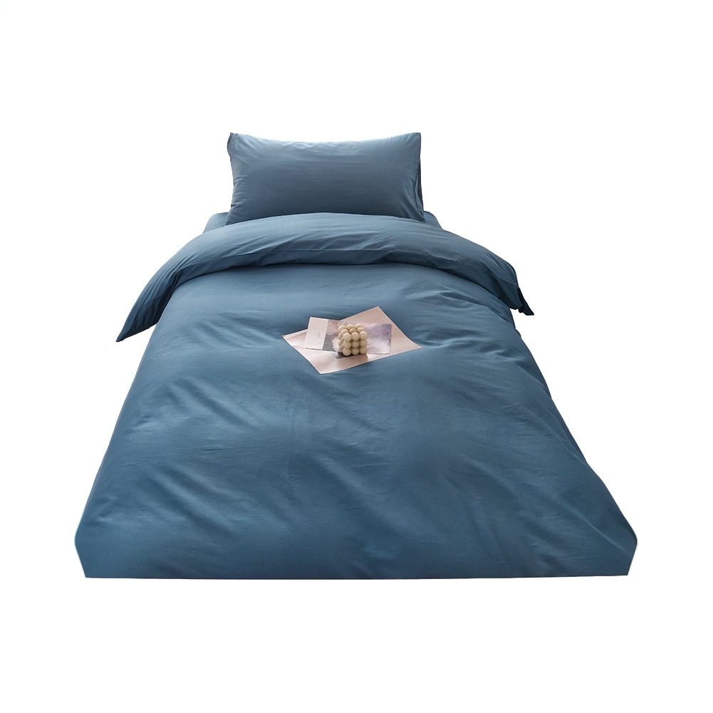 Red Bean University University Cama de algodón de tres piezas Dormitorio Sencilla de algodón puro simple Funda de edredón Ropa de cama Sombrilla de cama Múltiples tamaños