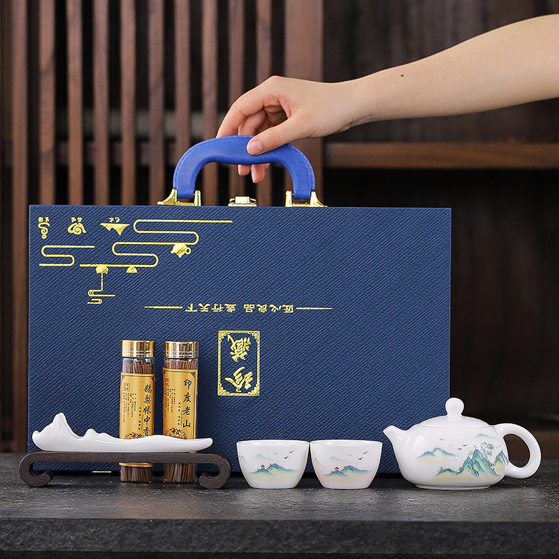 公司積分兌換年會店慶商務活動高檔禮盒禮品套裝陶瓷泡茶壺茶具