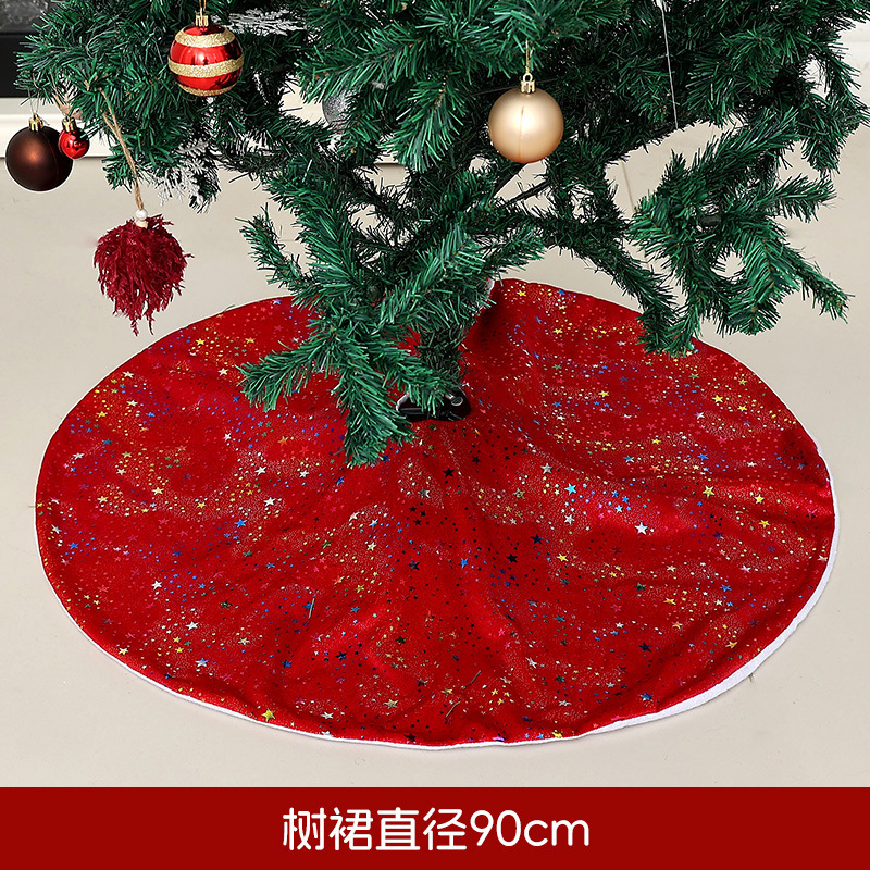 国境を越えたクリスマス装飾用品の雰囲気配置雪花箔押しベルベットの木のスカートの雰囲気配置クリスマスツリーの底|undefined