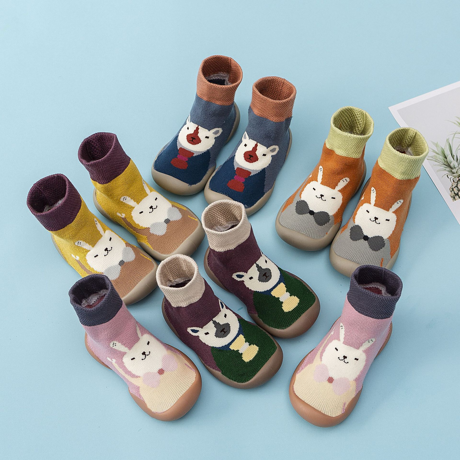 Invierno Terry calcetines de Bebé Zapatos calcetines inferiores suaves zapatos para caminar zapatos lindo bebé de punto Niño Zapatos al por mayor