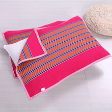 不易滑落加厚防滑老粗布枕巾单人透气加厚四季棉布枕巾家大红橘黄