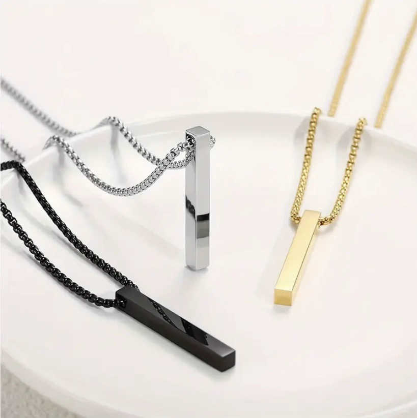 2024 AliExpress Европейское и Американское минималистское ожерелье ins холодный стиль дикий темперамент хип-хоп геометрический кулон длинное ожерелье