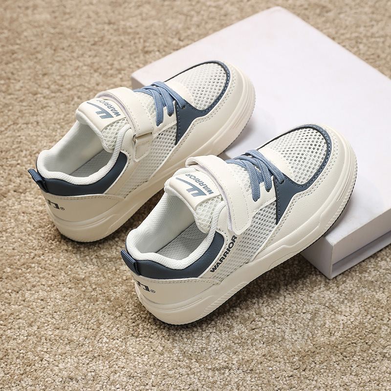 Niños pequeños zapatos blancos transpirables primavera y otoño 2025 zapatillas de deporte zapatos de red para niños zapatos de niña zapatos deportivos niños grandes malla para niños