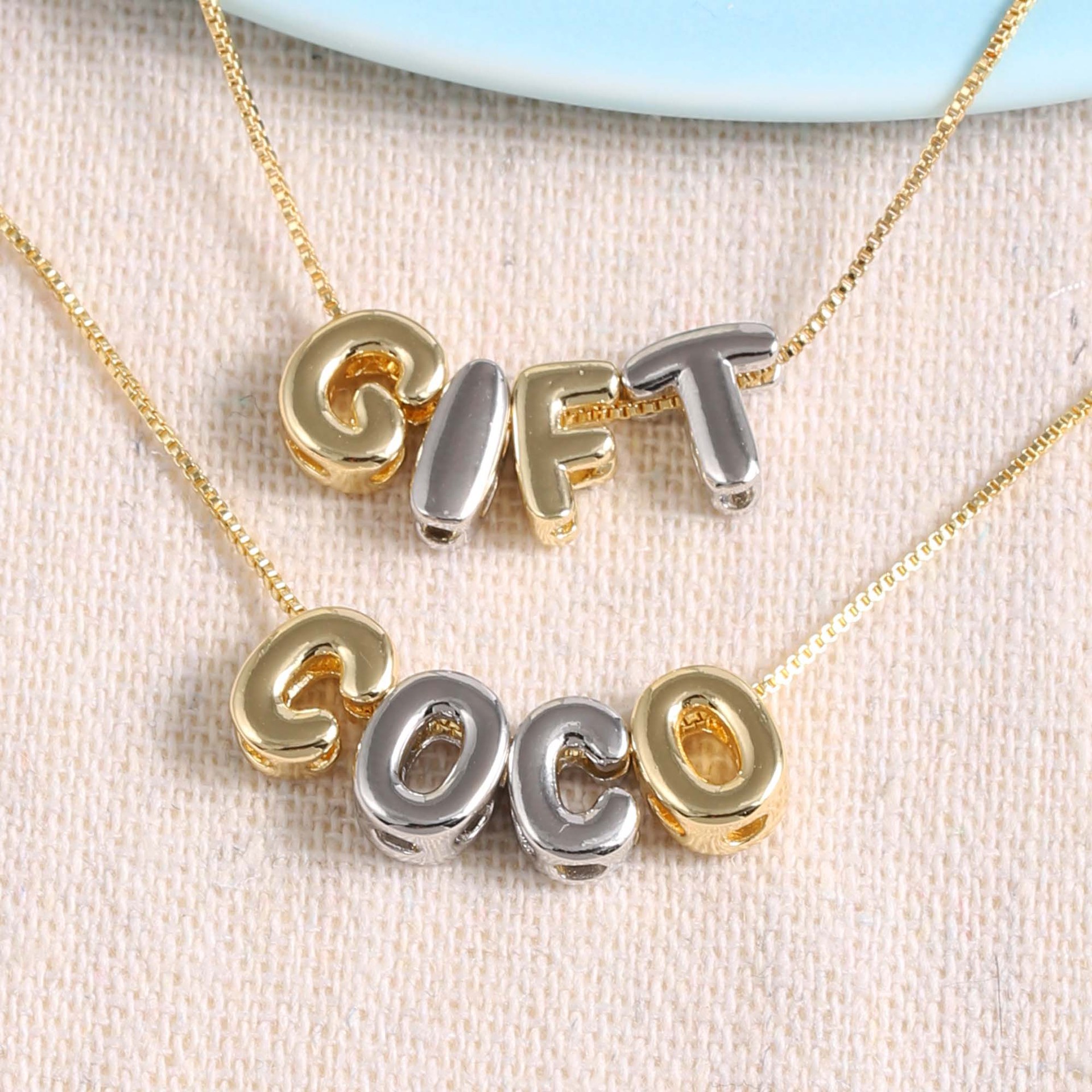 14g Weight Pendant Jewelry Making Type Charms, Bracelets, Necklace Classification 1 Piece Quantity Copper Material Letter, Word, Bubble Pattern All Seasons Season Women's Gender Polished Finish Classic Style Style 1 Piece Copper Letter Word Bubble Polished Charms Bracelets Necklace Pendant 无