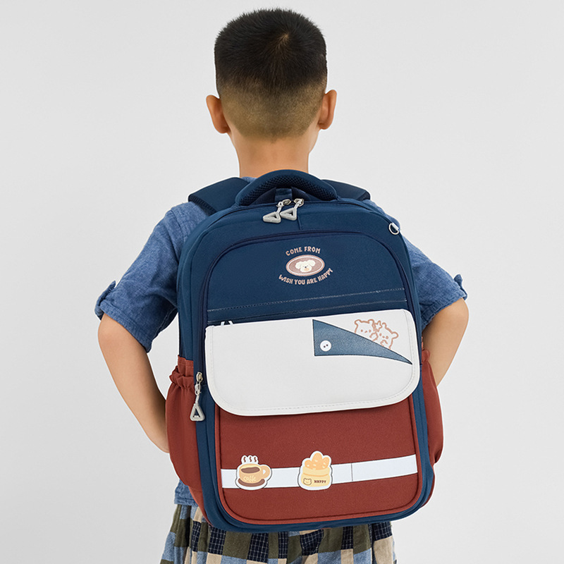 Mochila de estudiantes de primaria de gran capacidad, mochila para niños, mochila de hombros respirada, mochila de niñas resistente al desgaste.