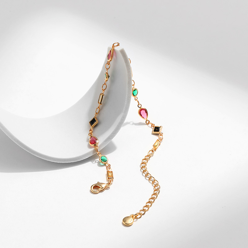 Bracelets Classification 1 Piece Quantity Casual, Daily Occasion Lady Geometric Copper Plating Inlay Zircon Bracelets
