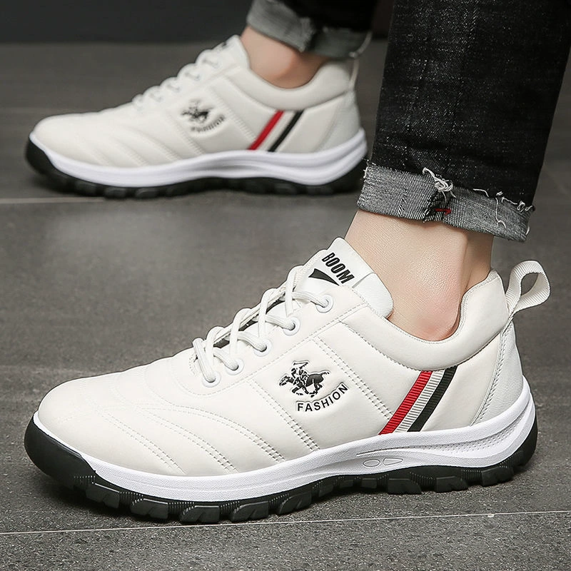 Спортивная обувь мужская 2025 новая осенняя и зимняя корейская версия модная обувь папы низкая банда толстая подошва маленькая белая обувь мягкая подошва повседневная обувь мужская