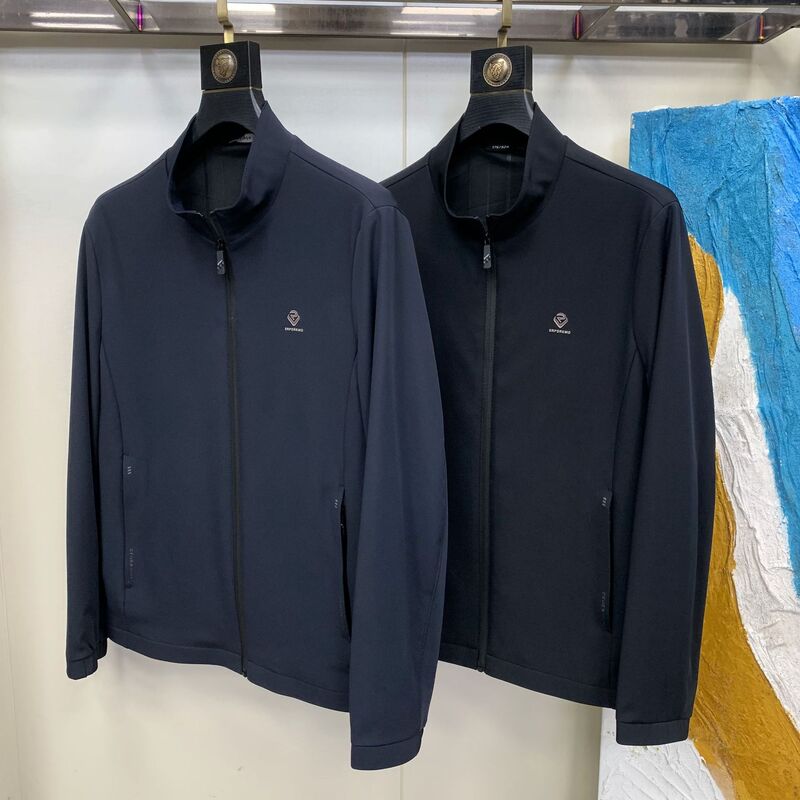 2025 New Autum Dad Jacket Thick Warm Middle-Aged and Elderly Men 50 Years Old 40 Stand Collar Jacket Business Work Clothing