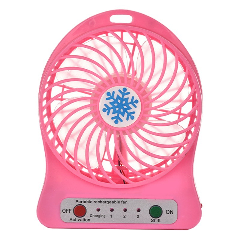Ventilador LED pequeño con diseño de copo de nieve y plátano, para estudiantes, con USB, silencioso, de escritorio, para verano, venta al por mayor transfronteriza de Shenzhen.