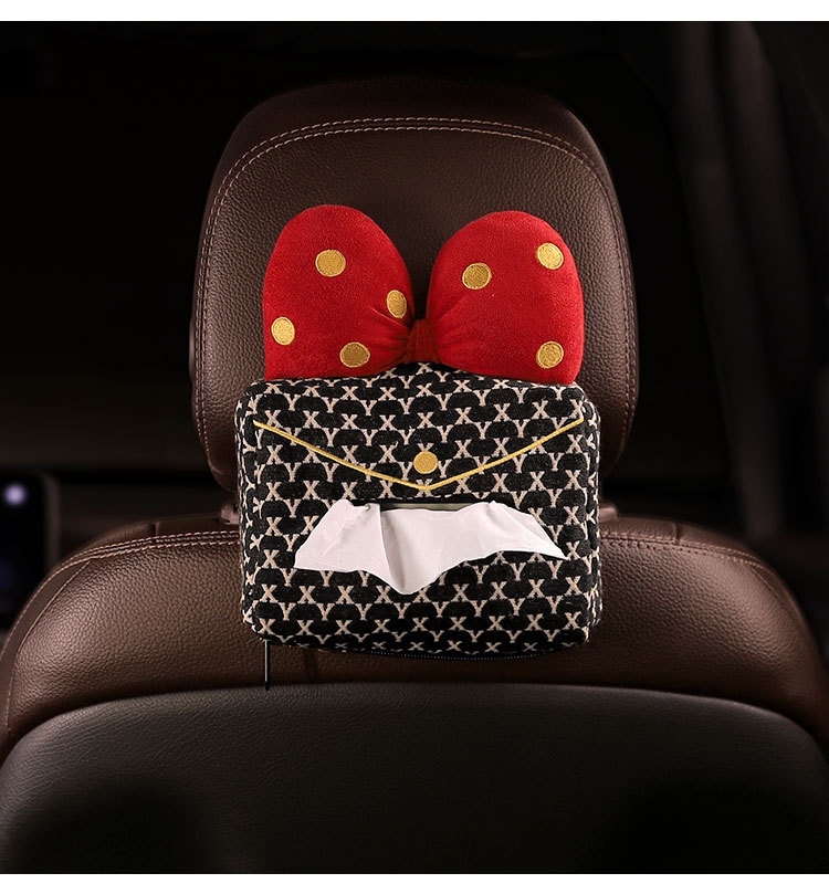 Creative Car Tissue Box with a High-End Feel, Car Seat Back Hanging Tissue Box, Armrest Box Tissue Pack, Car Interior Decoration