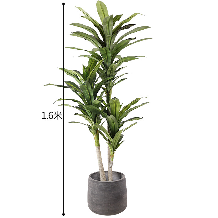 Simulación de estilo europeo de decoración de paisajismo de plantas Simulación de girasol de cola suelta interior y exterior árbol falso planta verde decoración de adorno en maceta