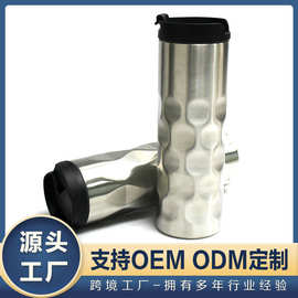创意直身真空保温杯办公咖啡杯双层不锈钢便携卡扣汽车杯外贸杯子