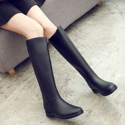 the republic of korea fashion outdoors Simplicity waterproof Rain shoes High cylinder long and tube-shaped Rainproof boots lady Water shoes non-slip Rubber shoes