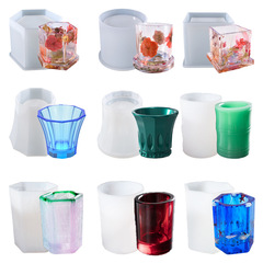 25 Pieces of Resin Mold DIY Student Pen Holder, Flower Vase, Puppy, Car, Bear Pen Holder, Silicone Mold